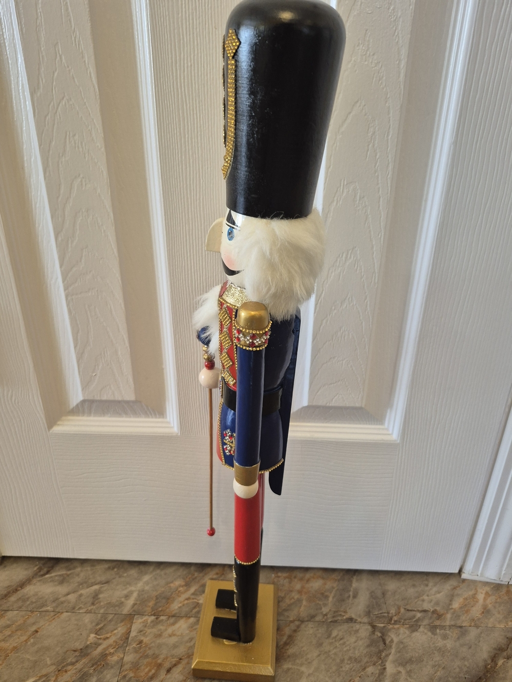 Festive Red, Blue & Gold Nutcracker Holiday Figurine - Picture 5 of 5